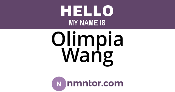 Olimpia Wang