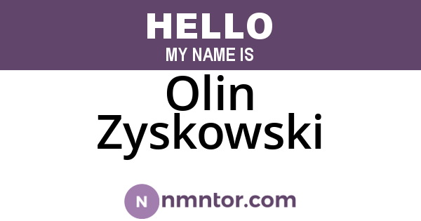 Olin Zyskowski