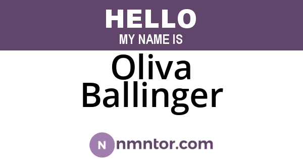 Oliva Ballinger