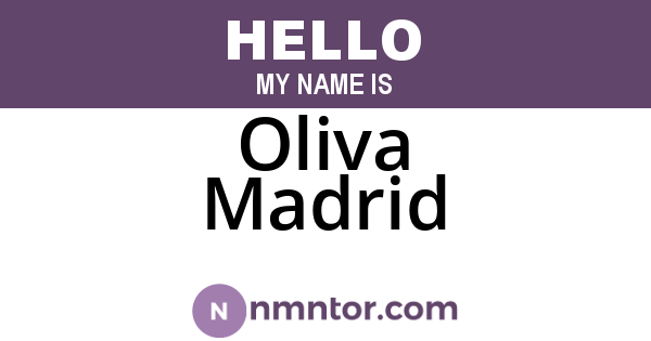 Oliva Madrid