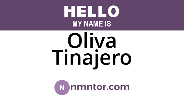 Oliva Tinajero