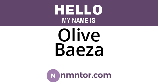 Olive Baeza