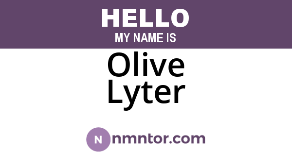 Olive Lyter