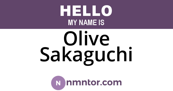 Olive Sakaguchi