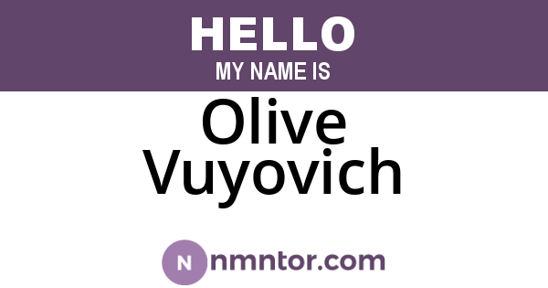 Olive Vuyovich
