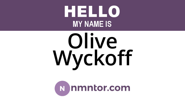 Olive Wyckoff