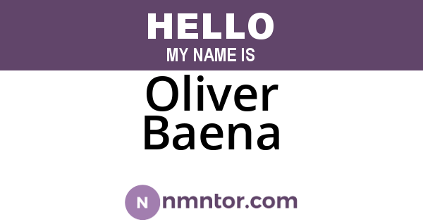 Oliver Baena