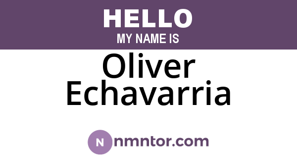 Oliver Echavarria