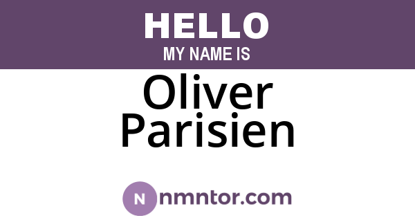 Oliver Parisien