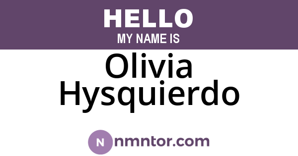 Olivia Hysquierdo
