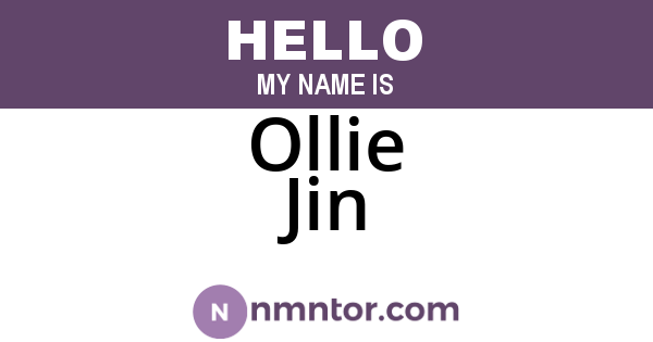 Ollie Jin