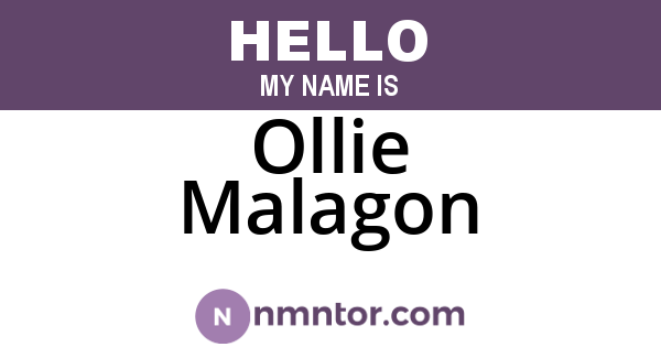 Ollie Malagon