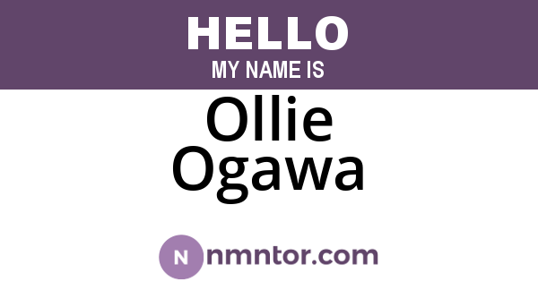 Ollie Ogawa