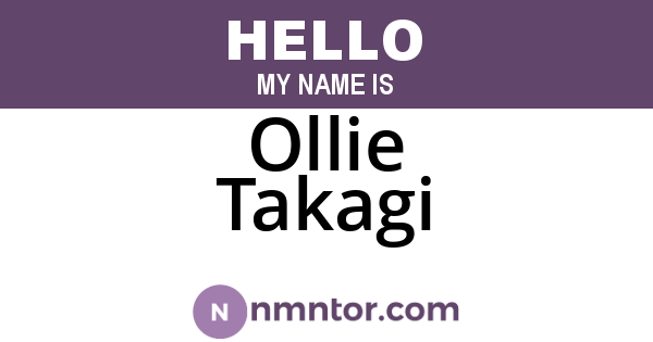 Ollie Takagi