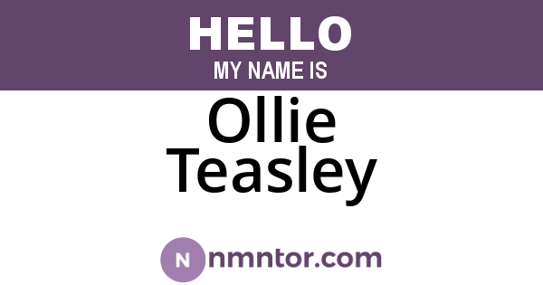 Ollie Teasley