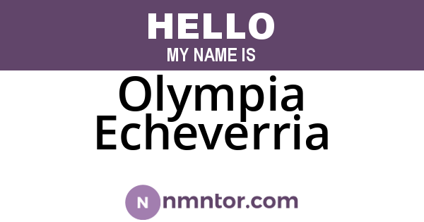 Olympia Echeverria