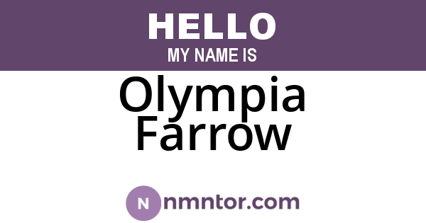 Olympia Farrow
