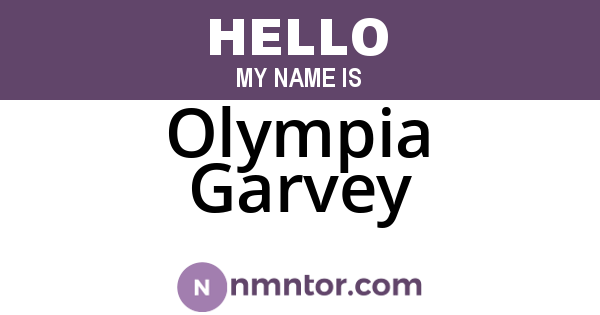 Olympia Garvey
