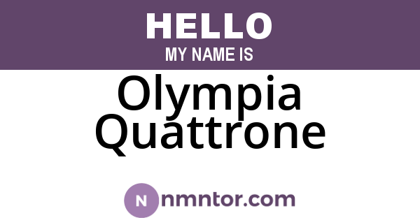 Olympia Quattrone