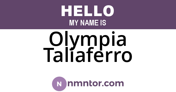 Olympia Taliaferro