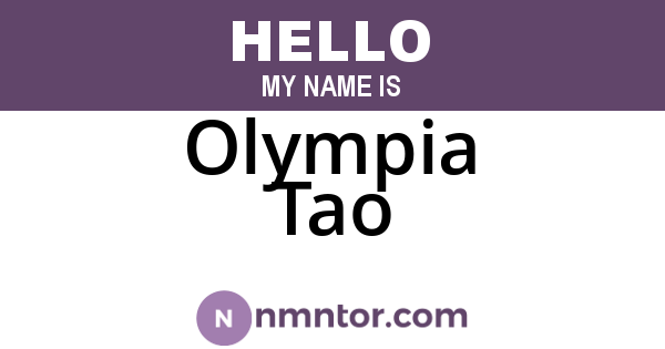 Olympia Tao