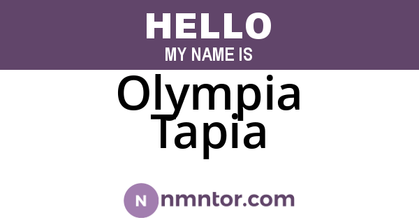 Olympia Tapia