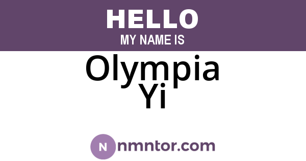 Olympia Yi