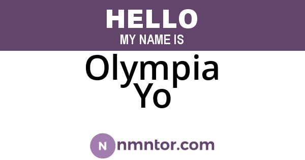 Olympia Yo