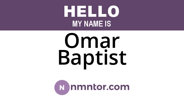 Omar Baptist