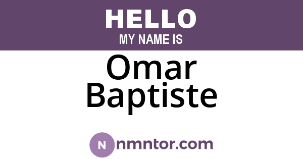 Omar Baptiste