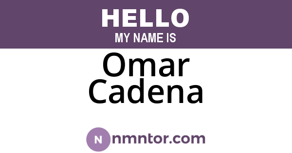 Omar Cadena