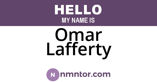 Omar Lafferty