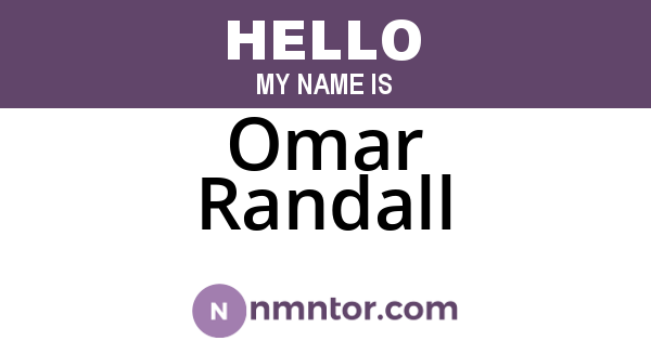 Omar Randall