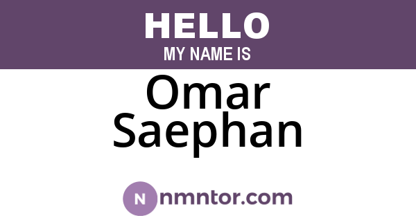Omar Saephan