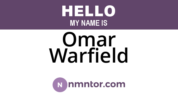 Omar Warfield