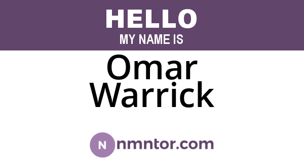 Omar Warrick