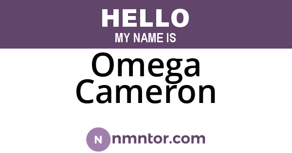 Omega Cameron