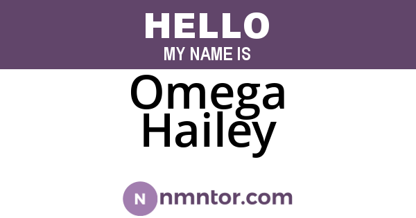 Omega Hailey