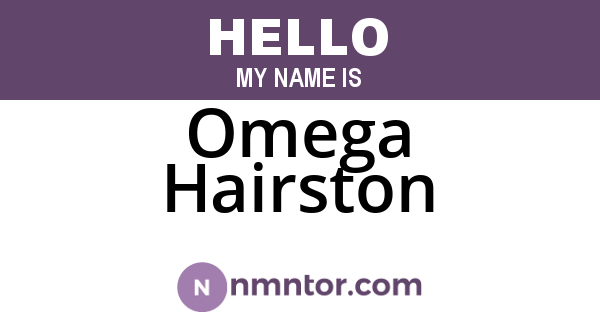 Omega Hairston