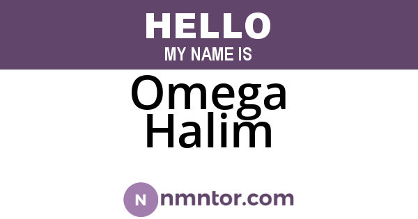 Omega Halim