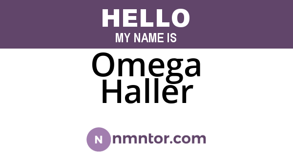 Omega Haller
