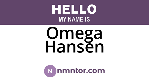 Omega Hansen
