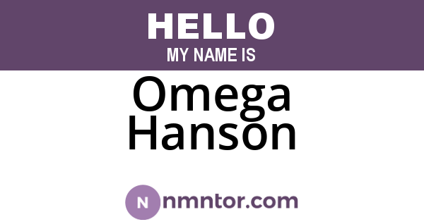 Omega Hanson