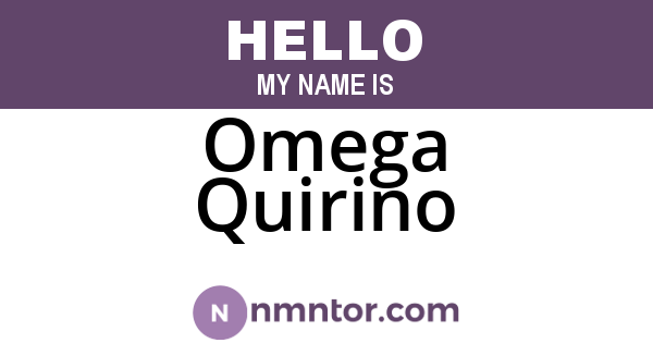 Omega Quirino