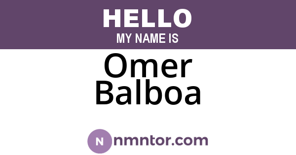 Omer Balboa