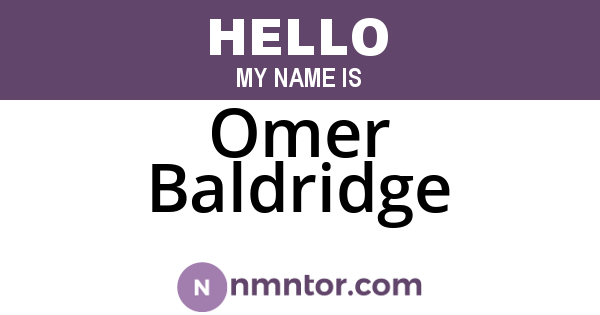 Omer Baldridge