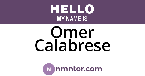 Omer Calabrese