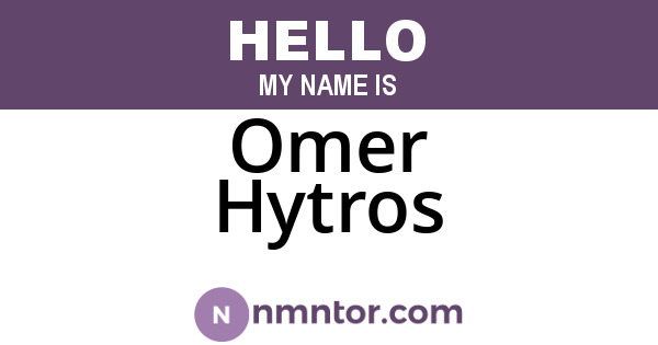 Omer Hytros