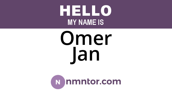 Omer Jan