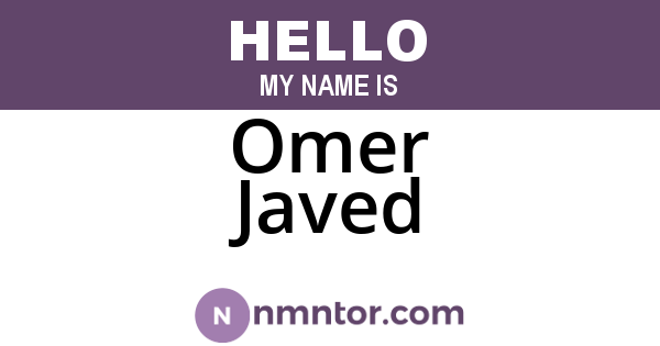 Omer Javed